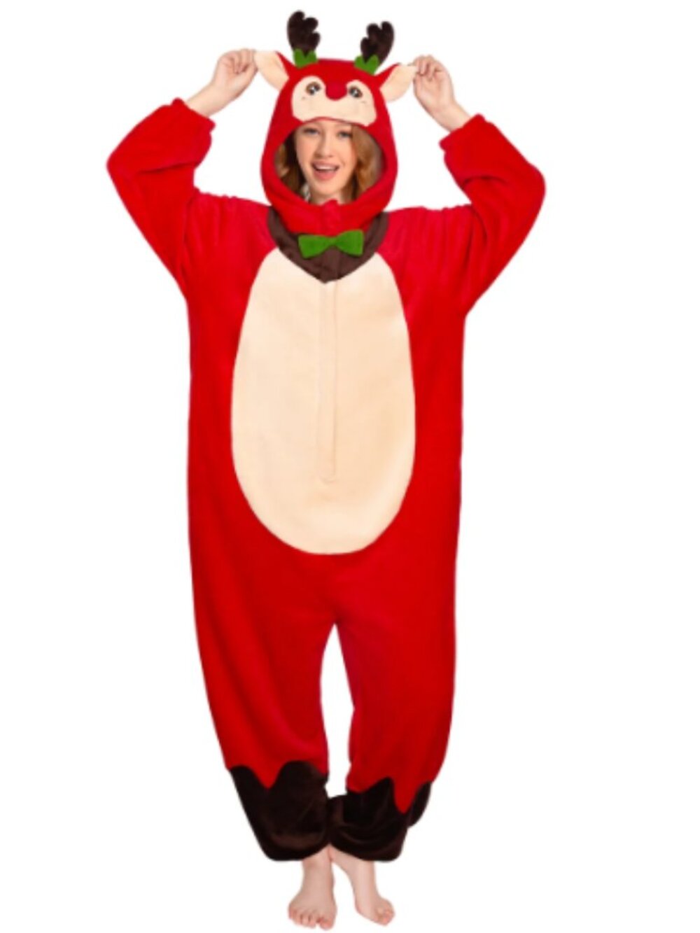 NWT Unisex Onesie Reindeer Cosplay Costume, Large